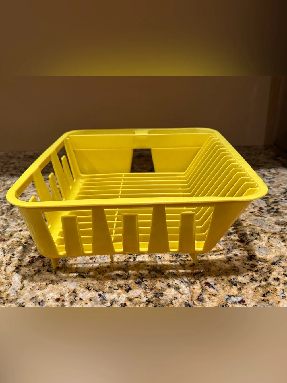 Vintage Rubbermaid Yellow Plastic Dish Drying Rack Retro